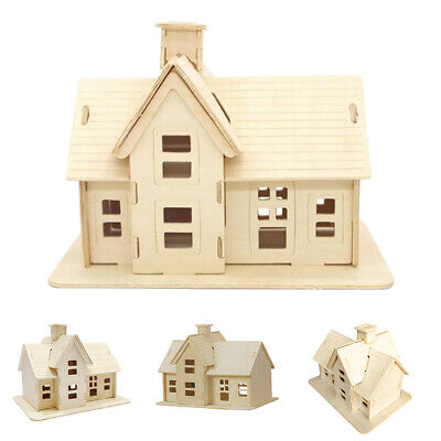 Holzbau Modell 3D Puzzles DIY Spielzeug Geduldspiele Of Represents Villa House