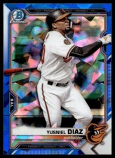 2021 Bowman Chrome Sapphire Yusniel Diaz G101 Baltimore Orioles #BCP-76