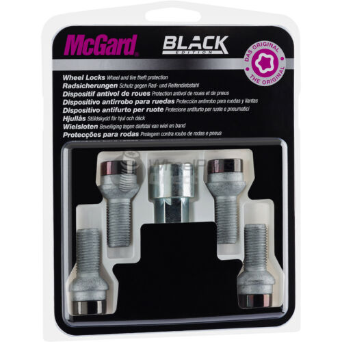 Black McGard 28174SUB 14x1.5 Lock Bolts for Skoda Karoq 17-20 on Original Wheels - Picture 1 of 2
