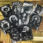 Horror Death Occult Grunge Iron on Printed Canvas Patch For DIY crust pants