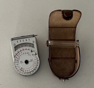 Escot - Vintage Light Exposure Meter, Type NE-3, Zero Adjust w/ Case