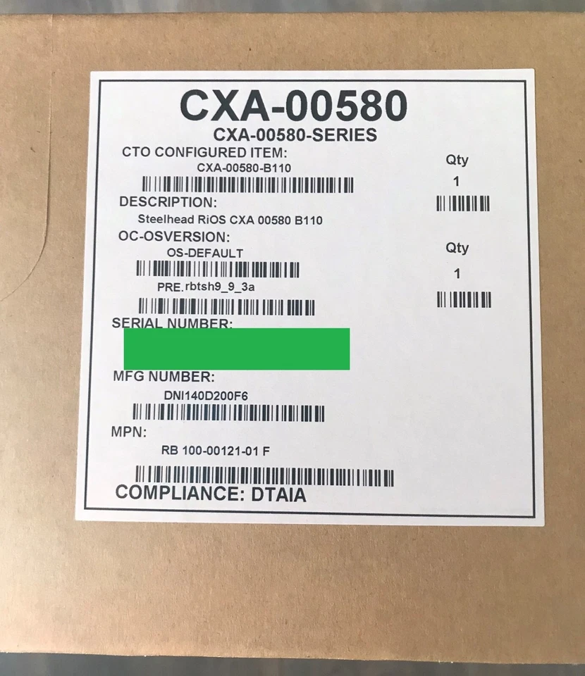 Riverbed CX580 Steelhead RiOS CXA-00580-B110 Accelerator / Optimizer -Sealed - Image 3 of 4