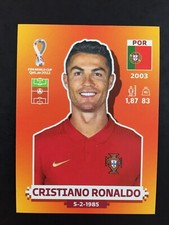Cristiano Ronaldo Sticker Panini World Cup Qatar 2022 / Orange #POR 17