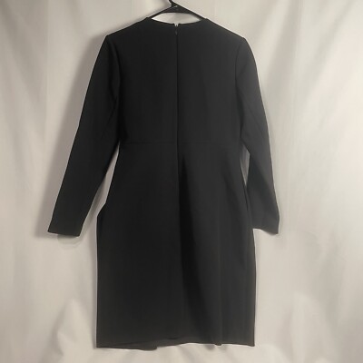 NWT COS Structured Long Sleeve Scuba Mini Dress Black Sz 8 Pocket Modern  Minimal | eBay