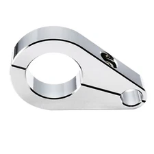1" Chrome Clutch Throttle Cable Brake Line Clamp Clip for Harley Frame Handlebar