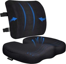 Lumbar Back Support Cushion Car Seat Wheelchair Office Chair Pillow Memory Foam