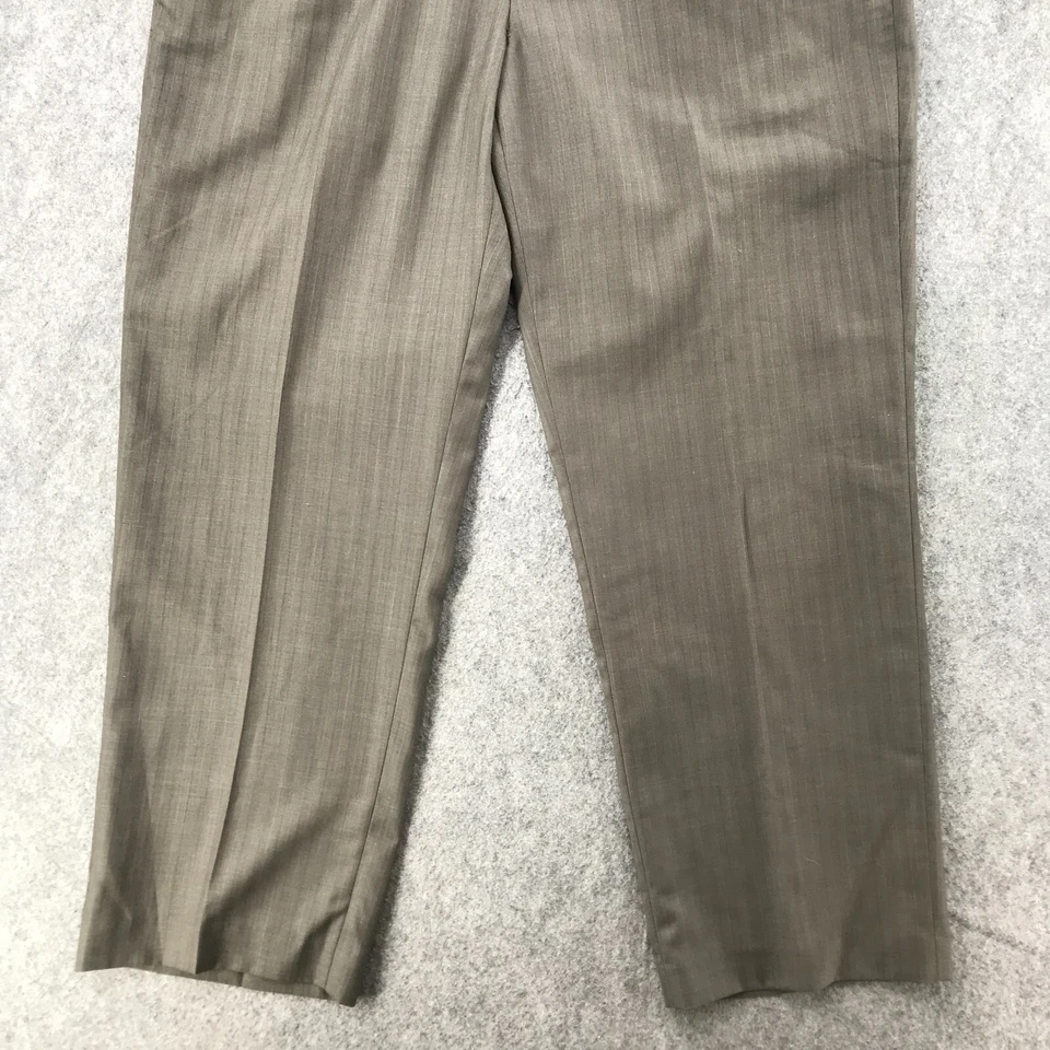 Axist 正装裤子男式尺寸 38 x 30 绿色条纹职业裤平前 — 第 4/4 张图片