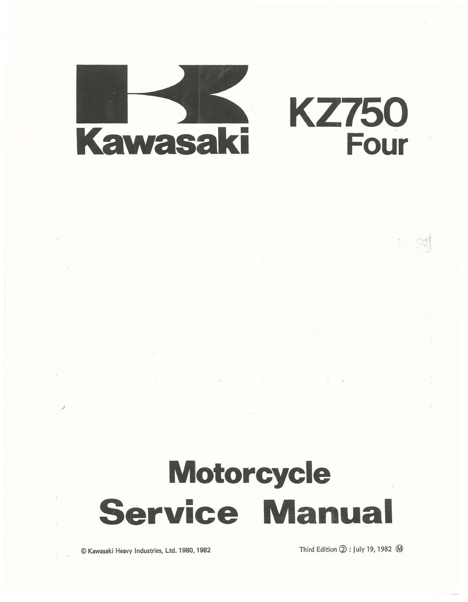 Kawasaki service manual 1980, 1981 & 1982 KZ750 Four | eBay Kawasaki service manual 1980, 1981 & 1982 KZ750 Four | eBay