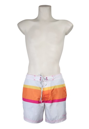 CALVIN KLEIN costume uomo firmato boxer mare con fasce colorate | eBay