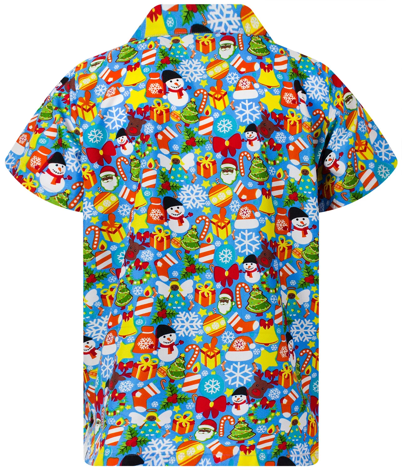 Funky Hawaiian Shirt Christmas Allover Ice Blue