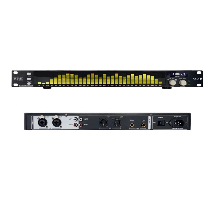 Analizzatore Di Spettro Digitale Mono BDS GEQ-31Y &ndash; Amplificatore Indicatore Audio Giallo