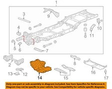 GM OEM 14-20 Escalade ESV Frame Frame Components-Skid Plate 22847943