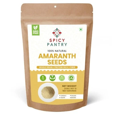 SPICY PANTRY Amaranth Seeds 2 lbs - Rajgira Seeds (Amaranthus) - Whole Nutritive Supergrain