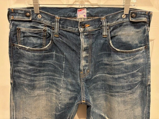 M'S $689 PRPS JAPAN P81P08P DEMON 7 YEAR VINTAGE DIRTY RE-WORKED WASH 36 W38X35L - Image 3 of 4