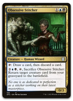 Obsessive Stitcher #189 (NM) Forgotten Realms AFC Magic MTG