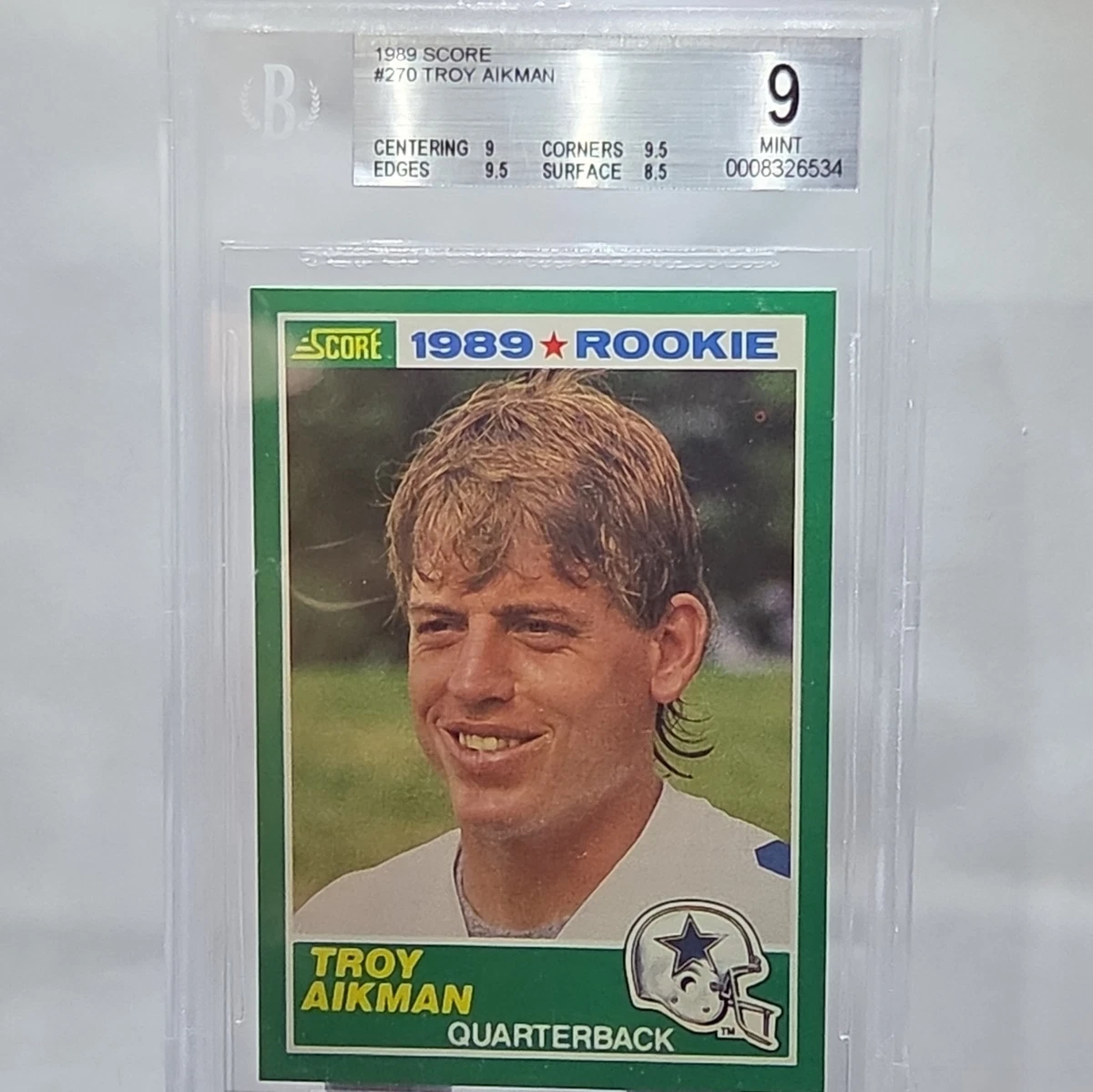 Troy Aikman Football SCORE Rookie Sports Trading Card Singles for
