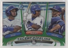2018 Bowman Talent Pipeline Green Refractor 73/99 Yaisel Sierra Johan Mieses g1w
