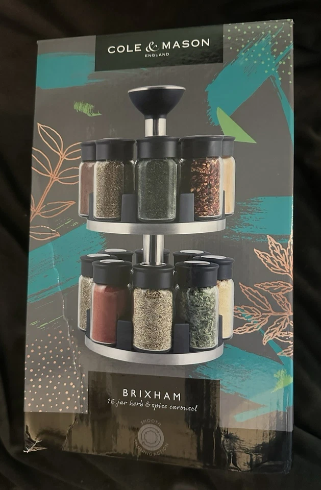 Cole & Mason Brixham 16-Jar Spice Carousel Macy’s NEW - Image 2 of 4