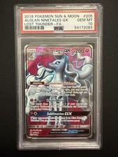 PSA 10 ALOLAN NINETALES GX 205 LOST THIUNDER POKEMON MJ