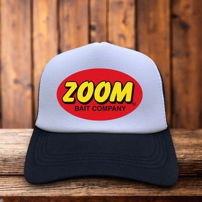 Zoom Bait Mens Trucker Hat Black Snapback Fly Fishing Hunting Baseball Cap
