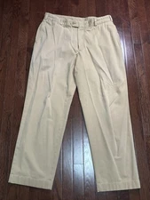 Bills Khakis M2 Driving Twills Pants Mens 37x30.5 Tan Cuffed Made in USA