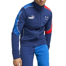PUMA Bmw M Motorsport Mt7 Sweat Full Zip Jacket Mens Blue Casual Athletic Outerw