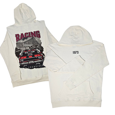 Prime Essentials Men's Hoodie 1973 Ivory Color & Back Printed Design Size S,M,L.