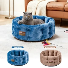 Small Cat Bed for Indoor Cats Soft Washable Pet Bed for Small Dogs ClevaHome