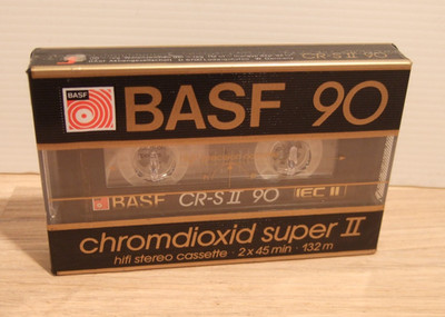 BASF CR-S II 90 Chromdioxid Super II Cassette, IEC II, Pos. Cro2 OVP - NEU