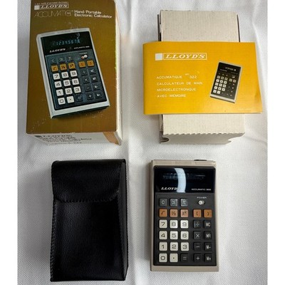 Vintage Lloyds Accumatic 322 Portable Electronic Calculator Brand New in Box