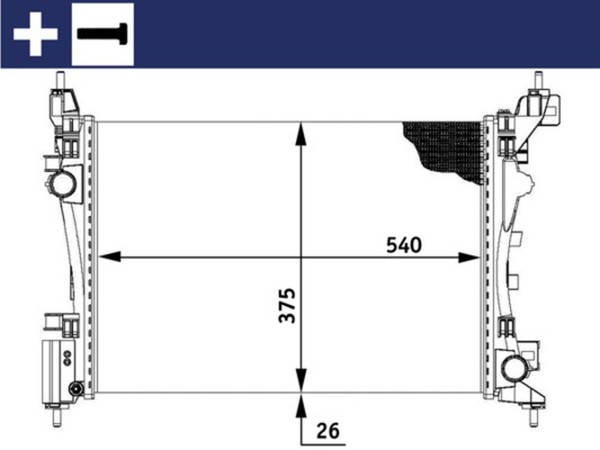 Mahle MotorküHler WasserküHler CR 773 000S FüR Punto Fiorino Qubo EVO Fiat Van-image