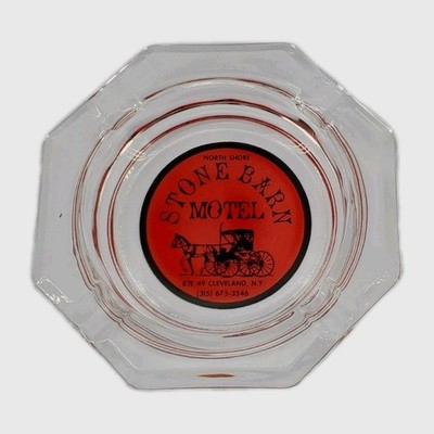 Vintage Marketing Ashtray / North Shore Stone Barn Motel / Cleveland New York NY