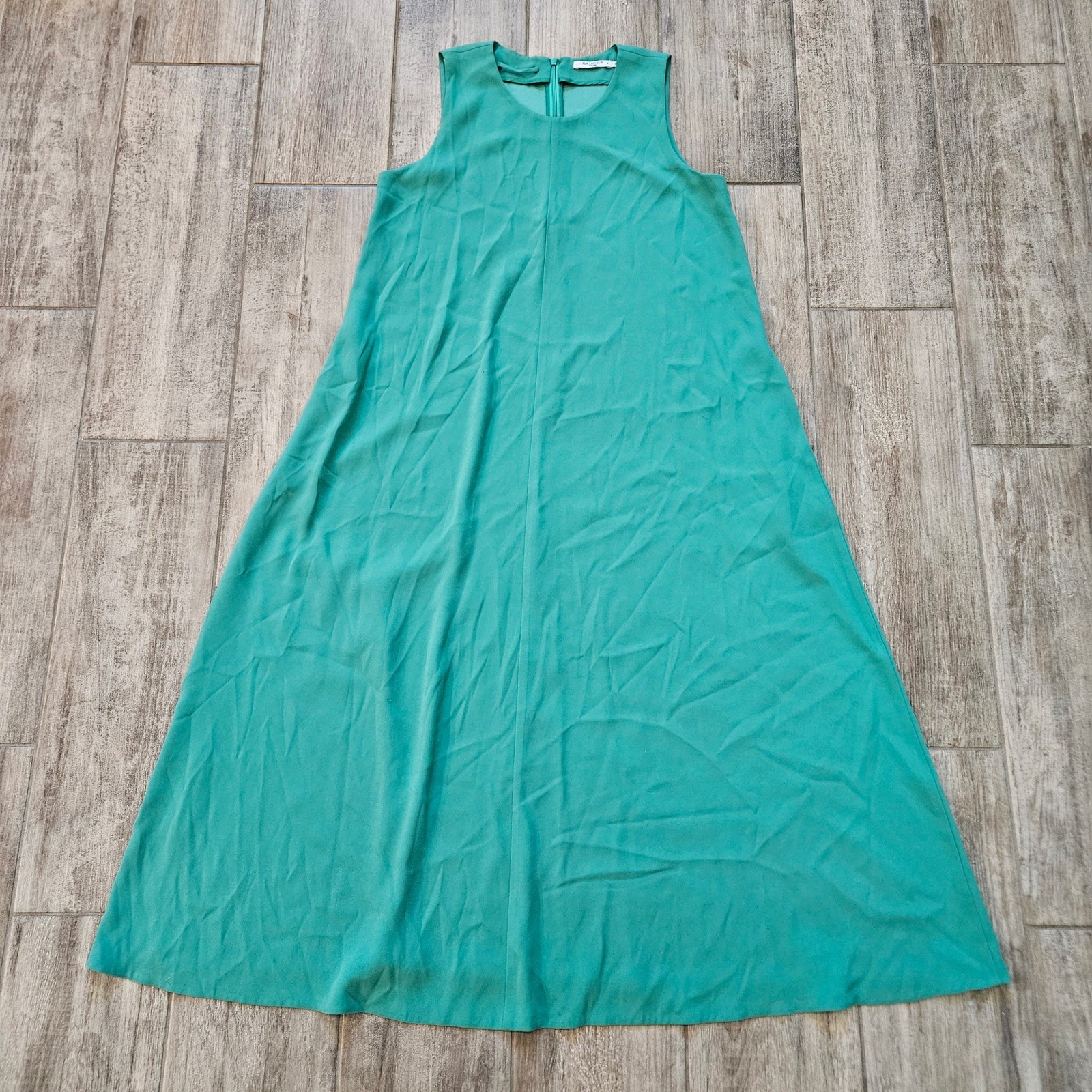 MM La Fleur New York Fatima Midi Dress Womens Size M Green Sleeveless Shift