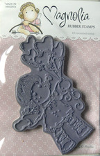 Magnolia - TILDA WITH HEART BALLOONS -110x70mm NEW Rubber Stamp EZ Mounted SCL42