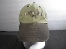 St. Thomas Adjustable Ball Cap Green Embroidered Logo One Size Fits