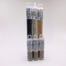 Miyuki Bead Lot 6 Tubes - Delica 11/0  Seed Beads 11/0 Metallic Mix
