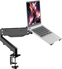 2 in 1 Laptop Desk Mount with Gas Spring Arm  Monitor Laptop Stand for 12-17"..