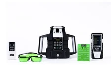 Plott PRL900HT Dual Slope Rotary Laser Level, 2000’ Range, Green Beam, Bluetooth