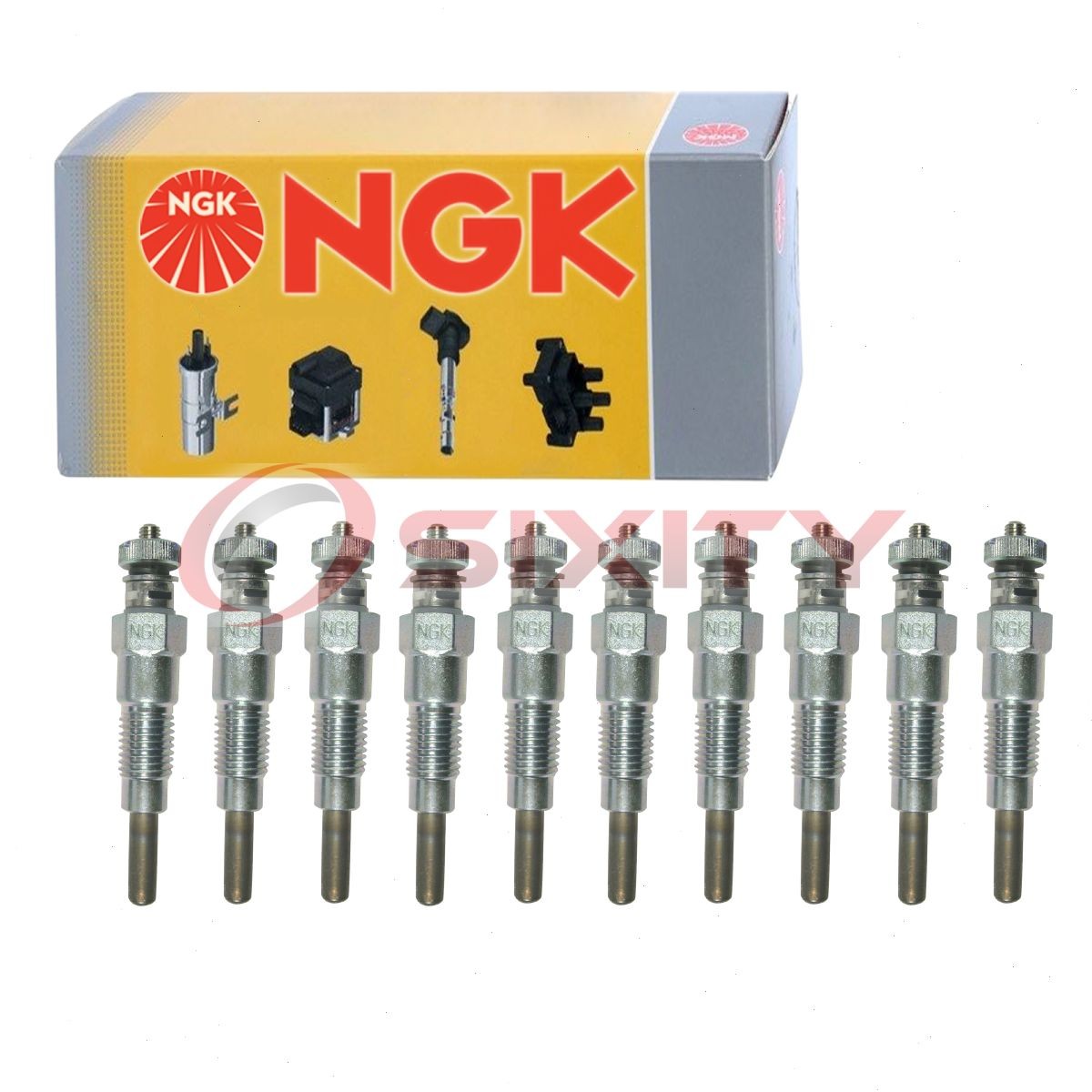 10 pc NGK 6125 Y-103 Glow Diesel Glow Plugs for 11065-37507 Ignition sl