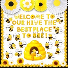 Bee Bulletin Board Decorations Summer Bee Classroom Decor Sunflower Hive Cuto...