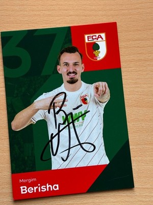 Mergim Berisha FCA FC Augsburg Autograph Card Original Signed #56886