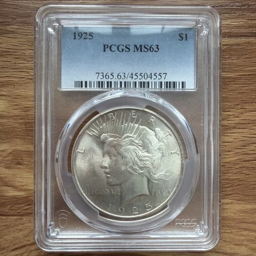 1925 P PCGS MS63 Peace Silver Dollar $1 US Mint Coin