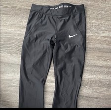 Nike Dri-FIT kids Black Compression Leggings Size M Moisture Wicking