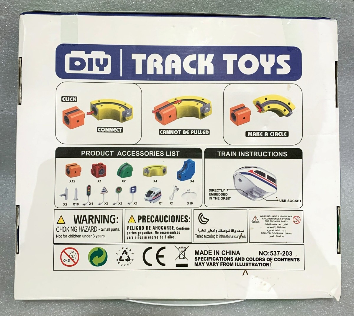 Set De Tren Eléctrico Clickrail De 81 Piezas – Pista Magnética 3D Con Bloques Y Tren Recargable – Juego Antigravedad Con Bucles Y Acrobacias