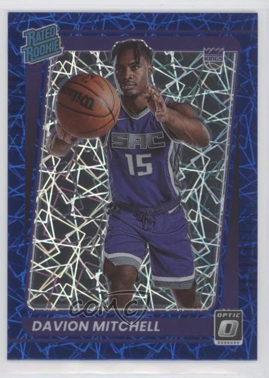 2021 Donruss Optic Rated Blue Velocity Prizm Davion Mitchell #155 Rookie RC 0i7g