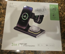 3 in 1 Foldable Charging Station for Apple Products,Wireless Charger for iPhone