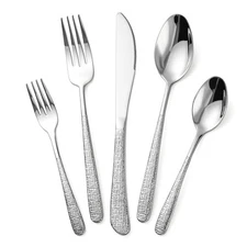 20-Piece Silverware Set Stainless Steel Flatware Set for 4 kitchen Utensils C...