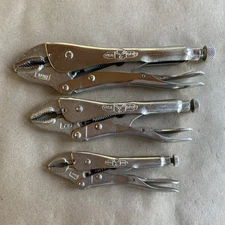 Vintage Lot Of 3 Petersen-Dewitt Vise-Grip Pliers 10WR, 7WR & 5WR Made In USA