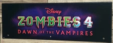Spirit Halloween Disney 'Zombies 4' Cardboard Endcap Display Sign 2025