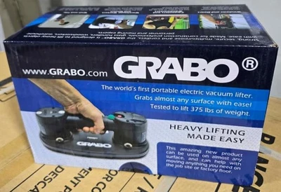 GRABO Electric Vacuum Suction Cup Lifter W/ 375 lb Capacity